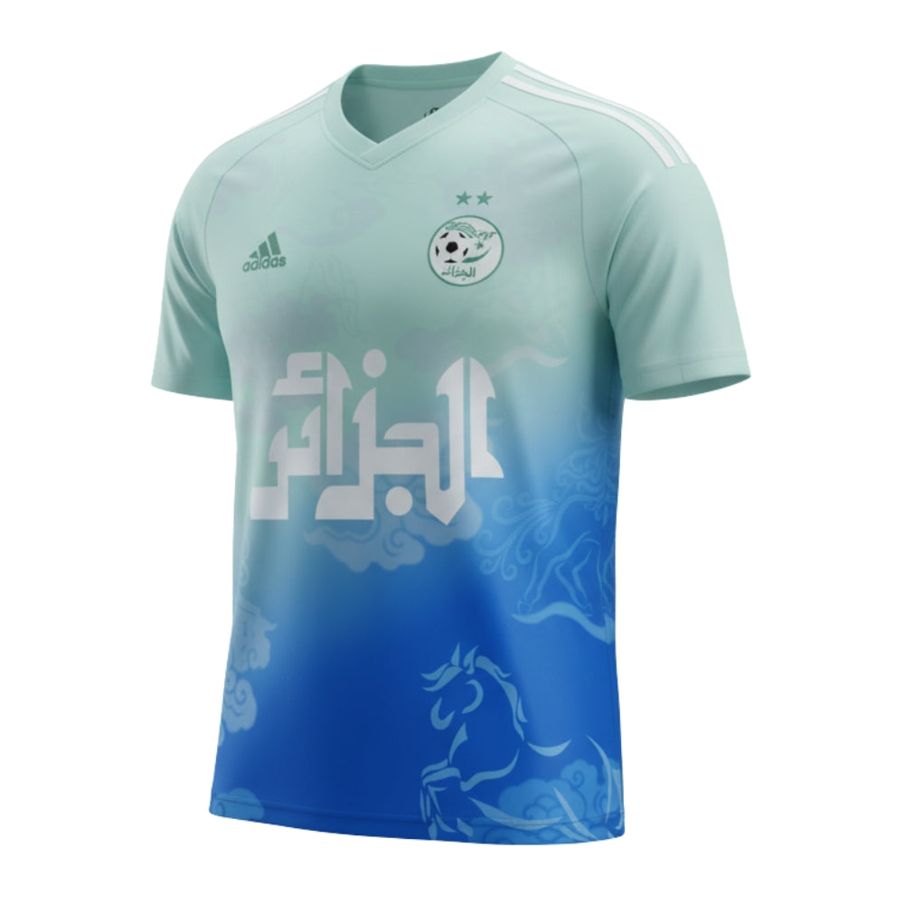 Maillot Algérie 2024 2025 Concept Bleu Dégradé