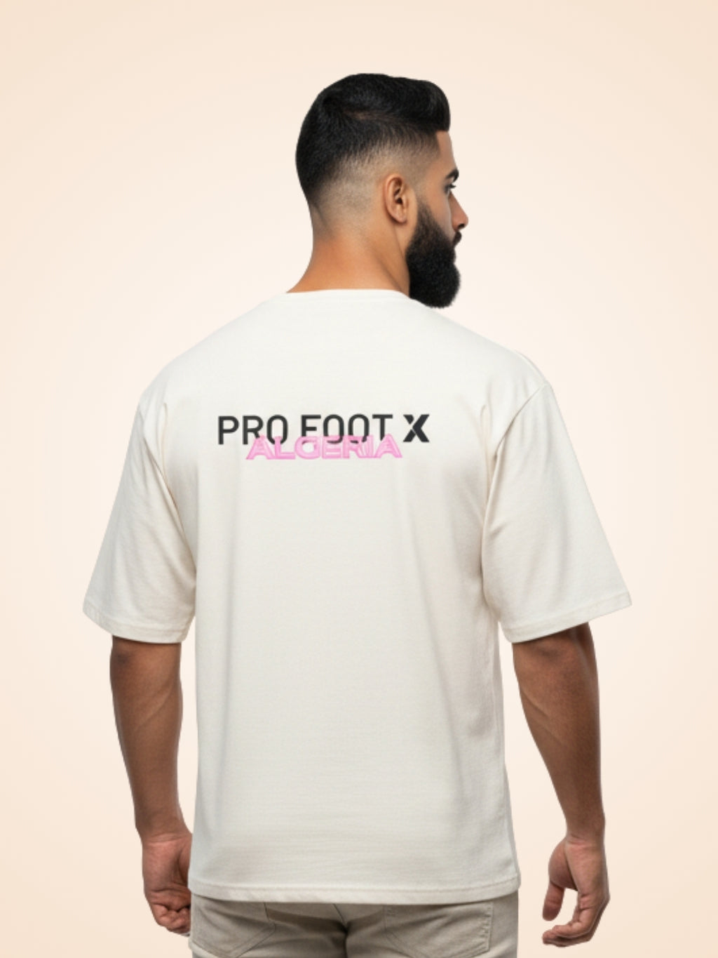 T-Shirt Beige PFX Algeria pour Homme - View 1