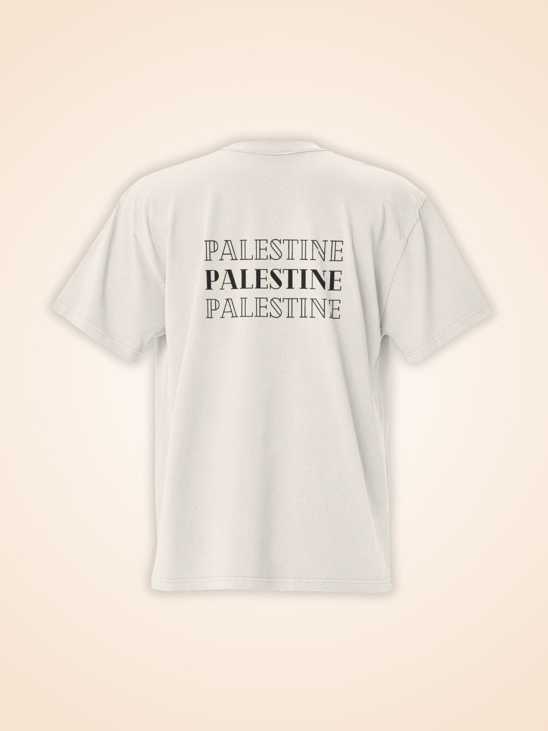 T-Shirt Beige Palestine Outline pour Homme - View 3