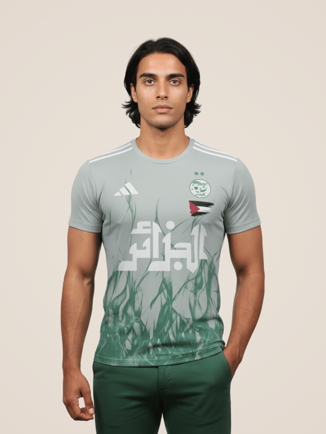 Maillot Algérie x Palestine 2025 Vert - View 1