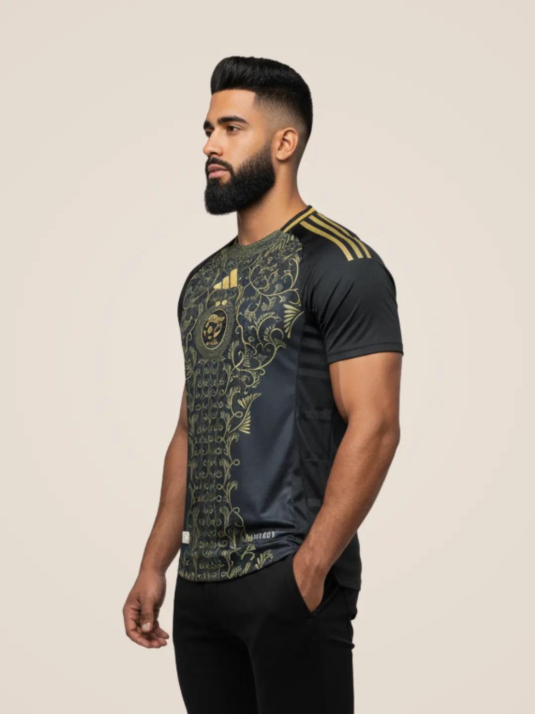 Maillot Algérie Karakou Noir 2025 pour Homme - View 2