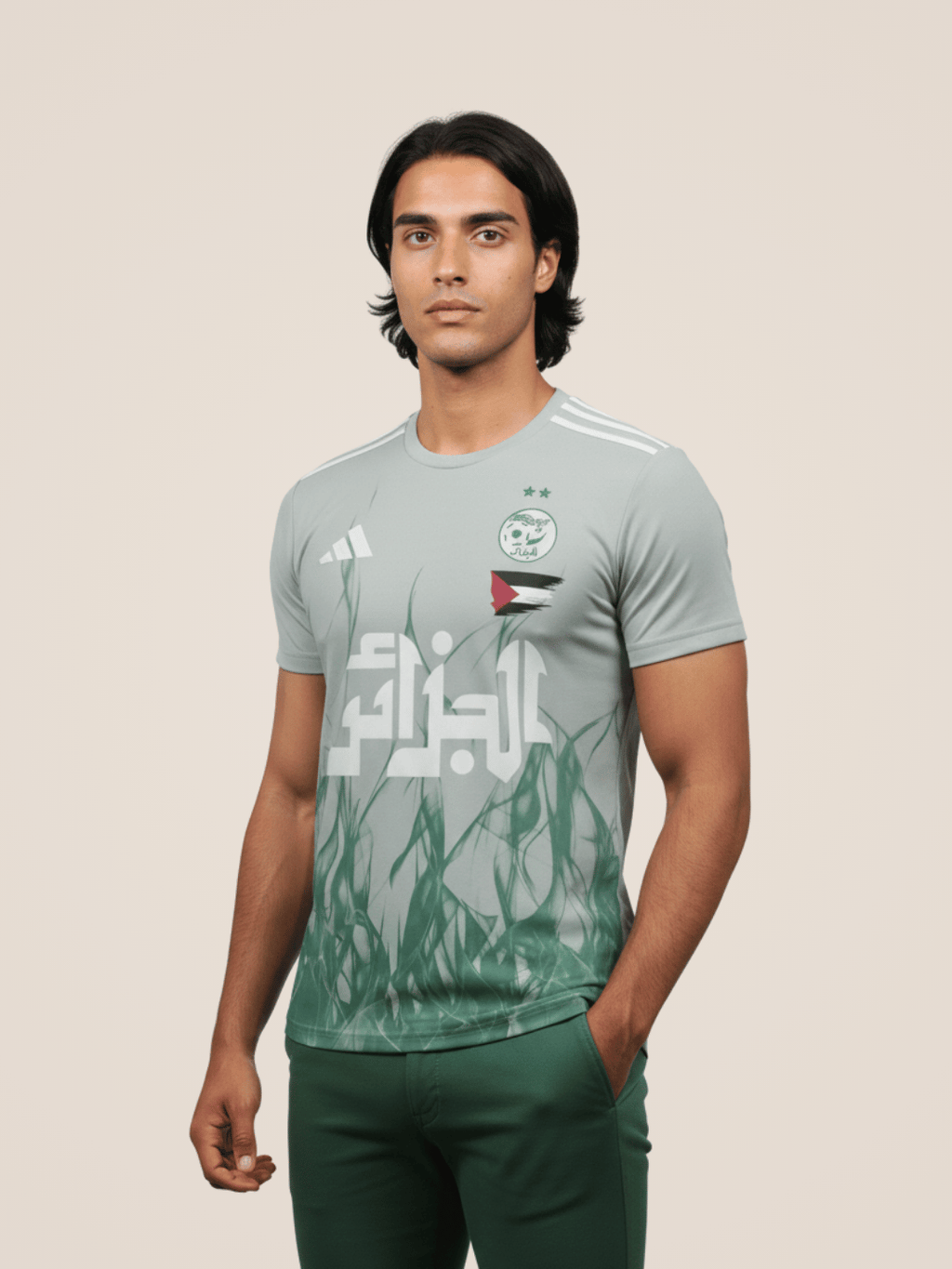 Maillot Algérie x Palestine 2025 Vert - View 2