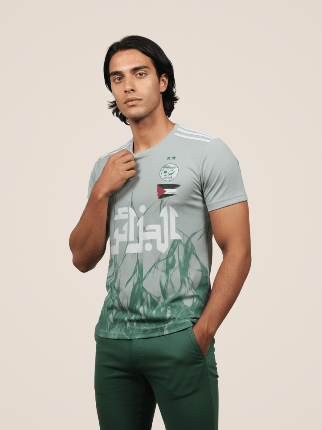 Maillot Algérie x Palestine 2025 Vert - View 5