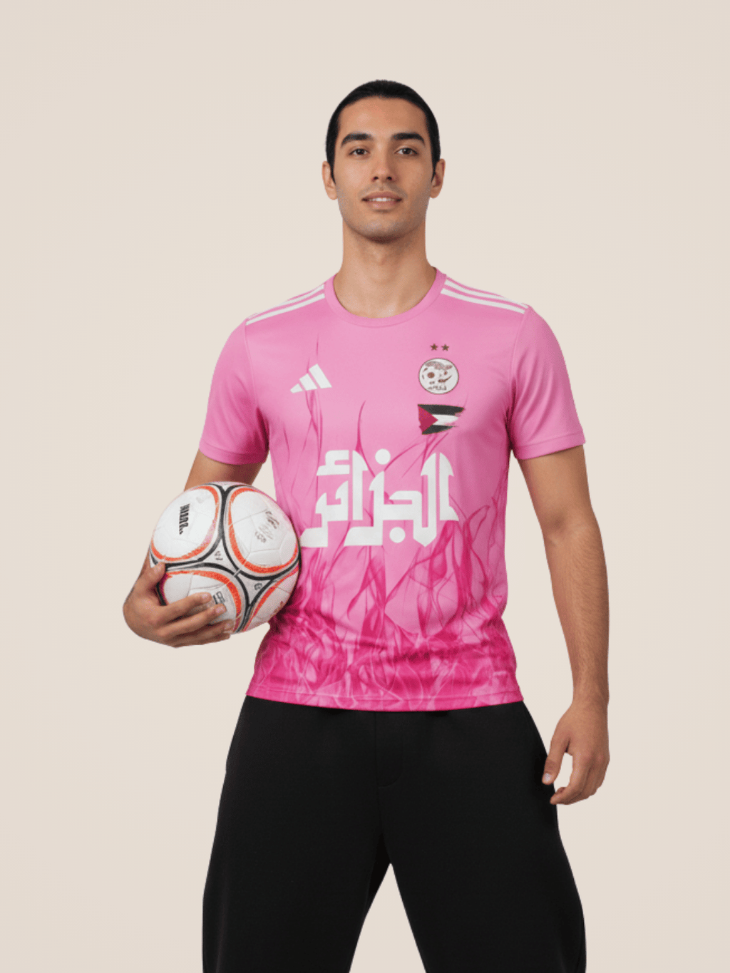 Maillot Algérie x Palestine Rose 2025 - View 5