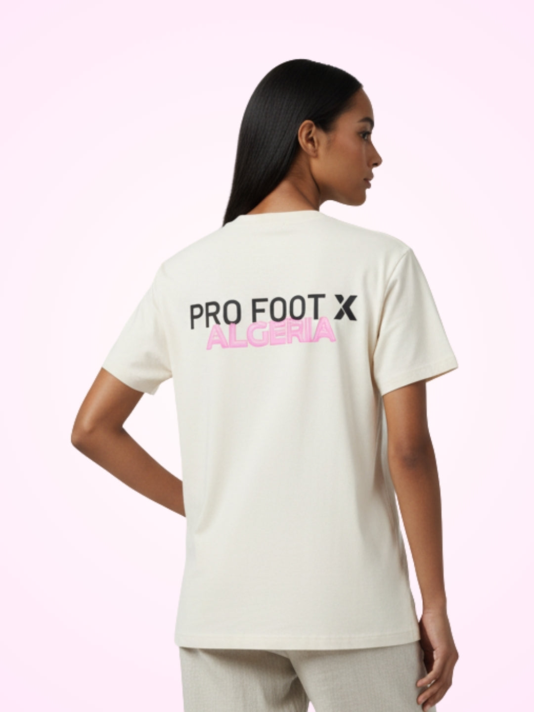 T-Shirt Beige PFX Algeria pour Femme - View 1