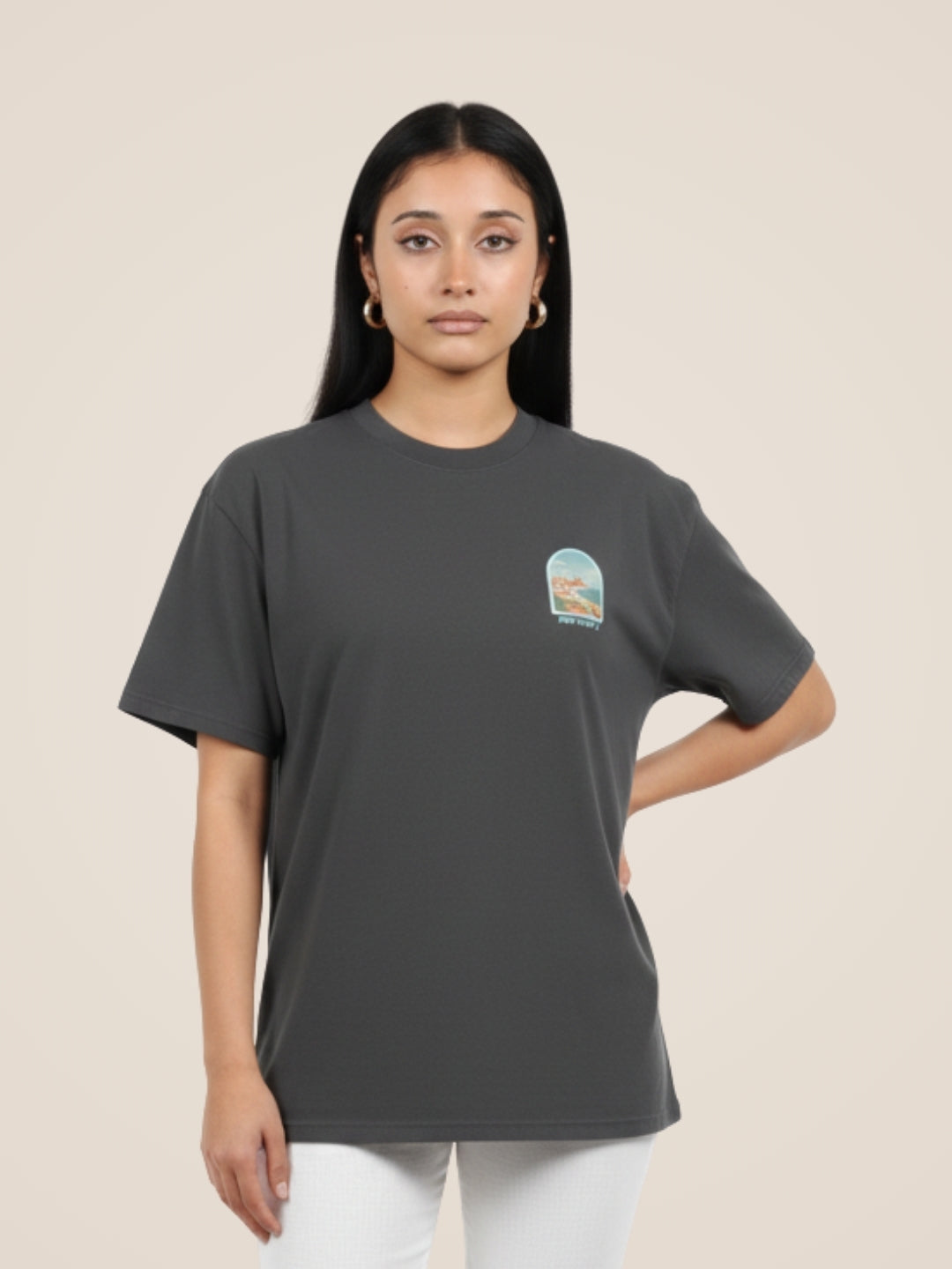 T-shirt à manches courtes noir La Vue d'Oran - Femme - View 2