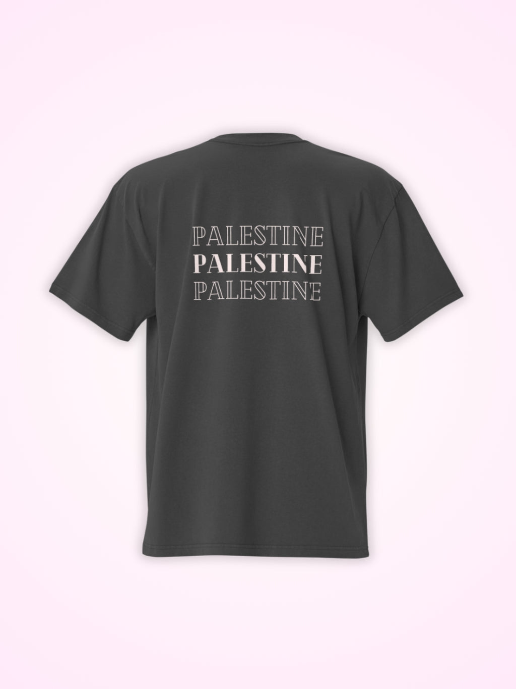 T-Shirt Noir Palestine Outline pour Femme - View 3