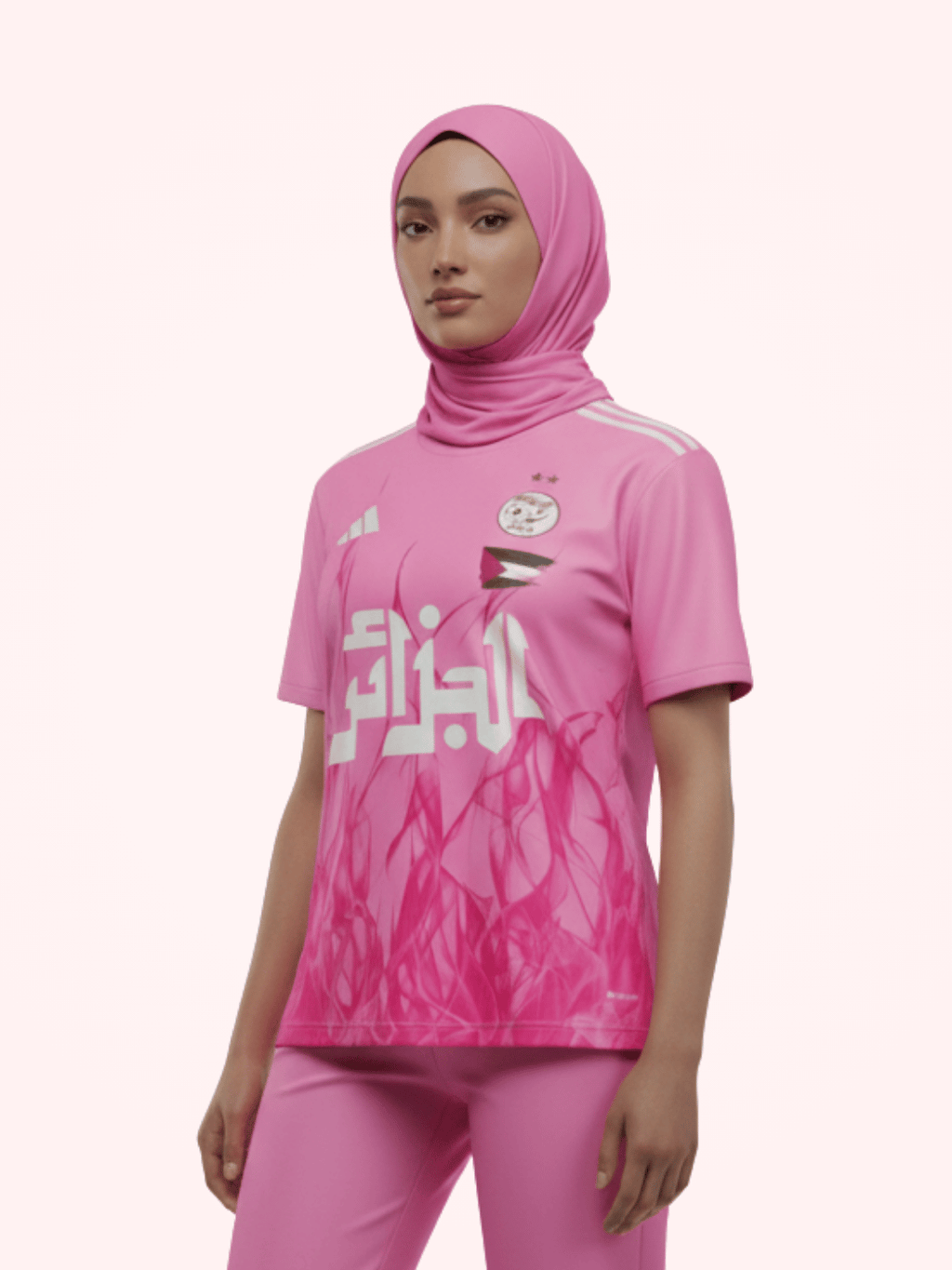 Maillot Algérie x Palestine Rose 2025 pour Femme - View 1