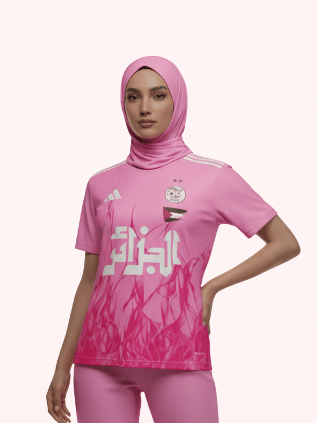 Maillot Algérie x Palestine Rose 2025 pour Femme - View 3