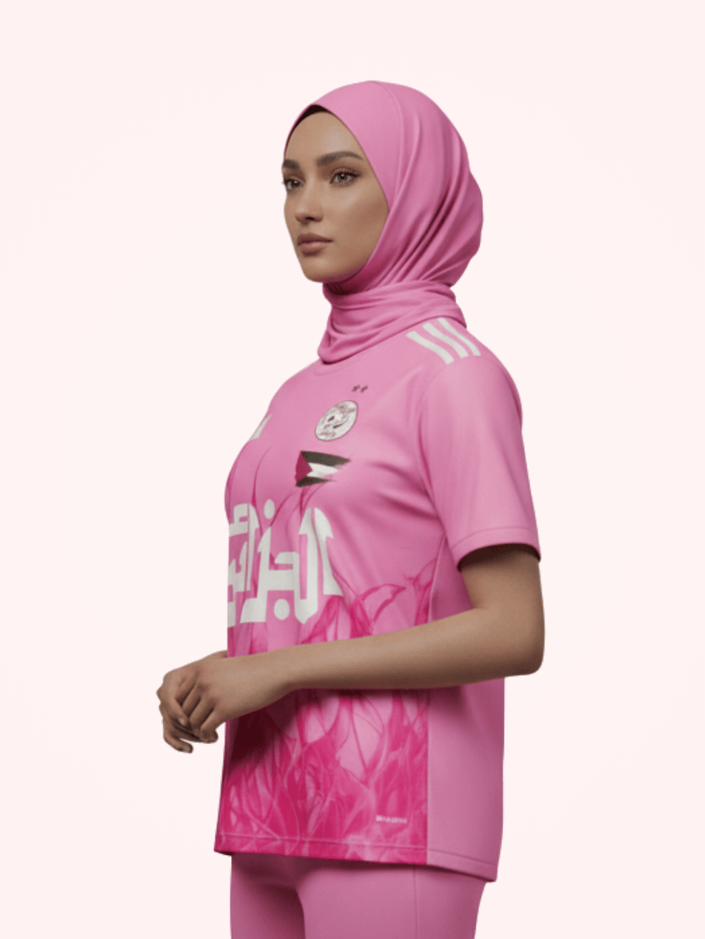 Maillot Algérie x Palestine Rose 2025 pour Femme - View 4