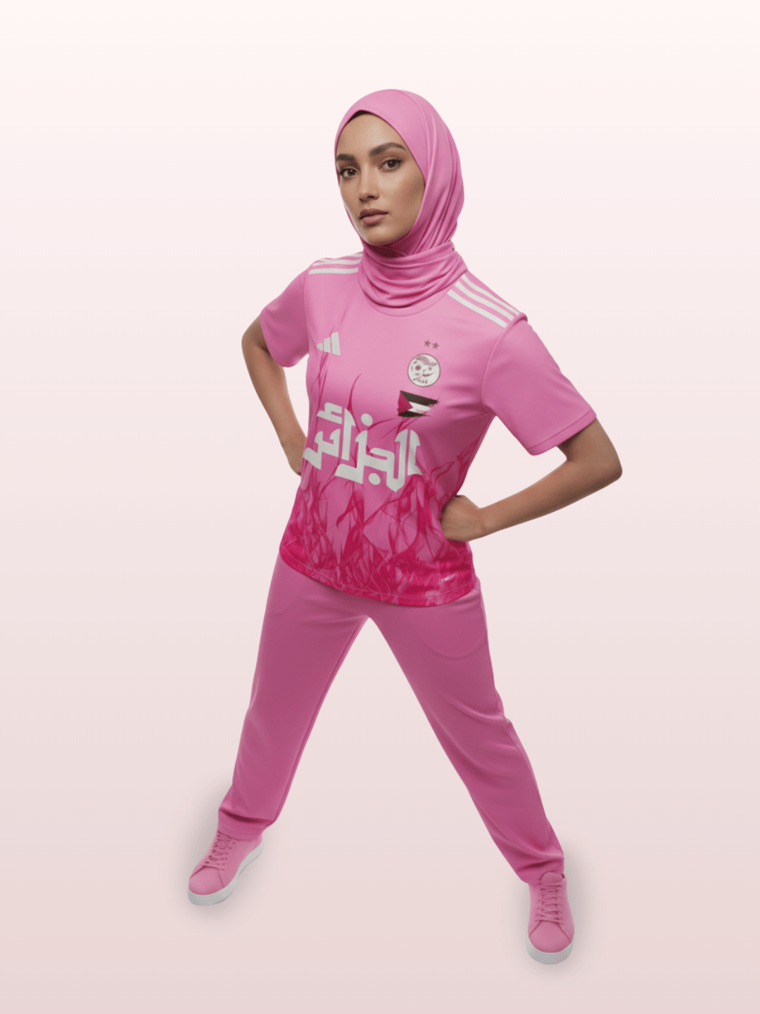 Maillot Algérie x Palestine Rose 2025 pour Femme - View 5