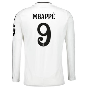 Maillot Real Madrid Domicile 2024 2025 Mbappe Manches Longues