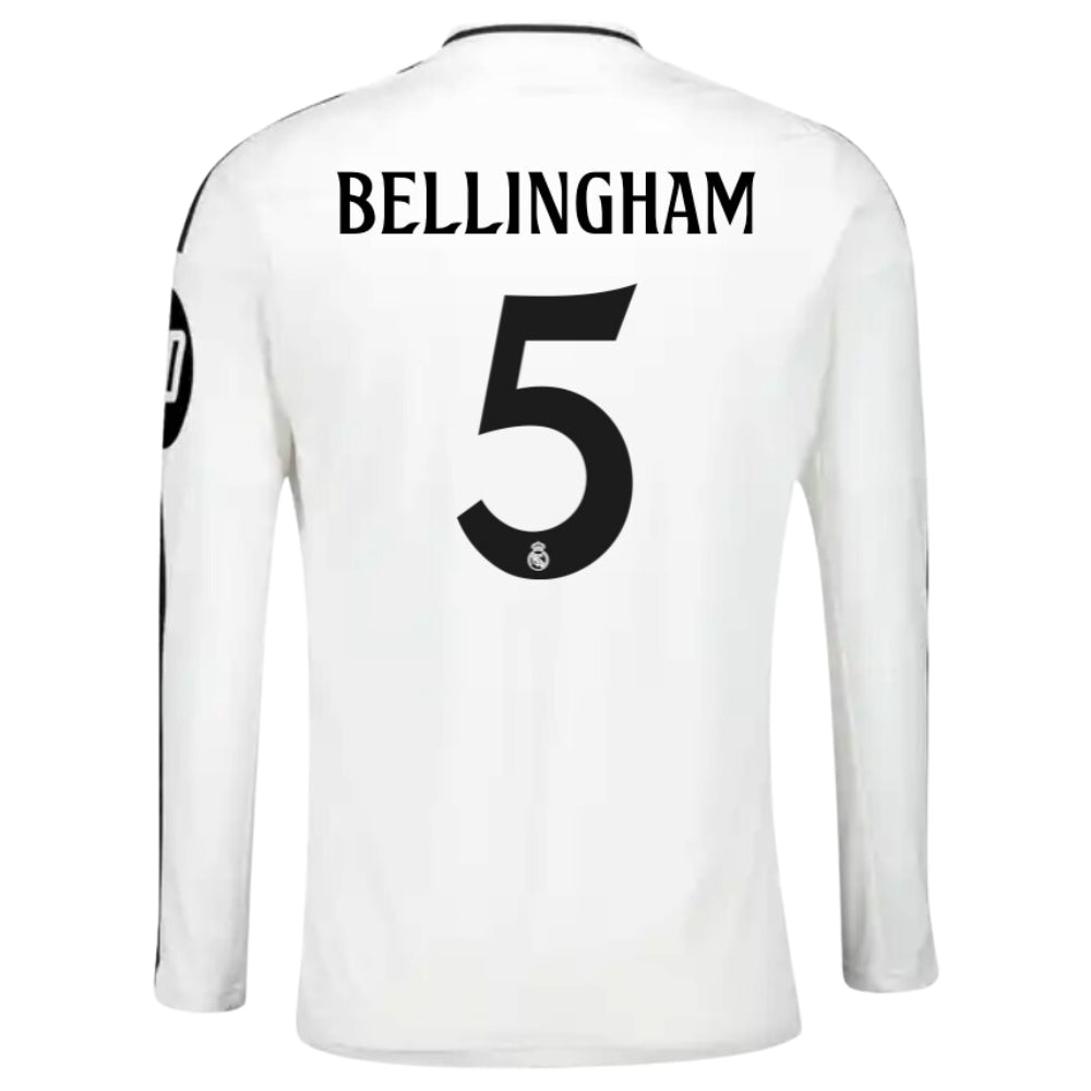 Maillot Real Madrid Domicile 2024 2025 Bellingham Manches Longues